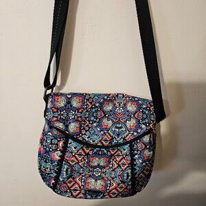 Sakroot's Crossbody bag in bright Aztec print